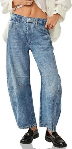 Barrel jeans for fall fashion 2024