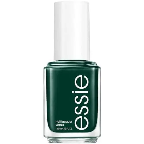 Essie off tropic polish for green checkered nails for fall nails