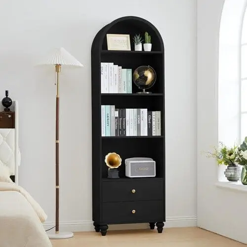 Cute arched bookcase for bedroom to give an arched effect for a mediterennean bedroom