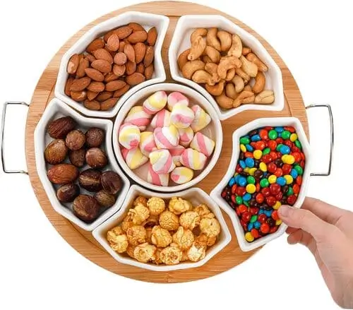 Serving tray for hot chocolate toppings