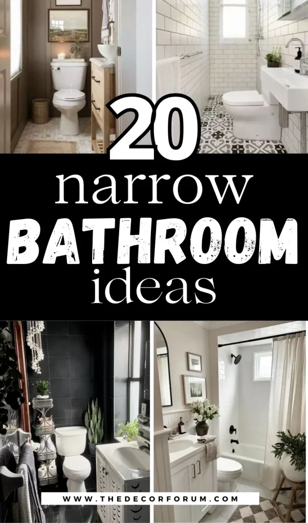 20 narrow bathroom ideas