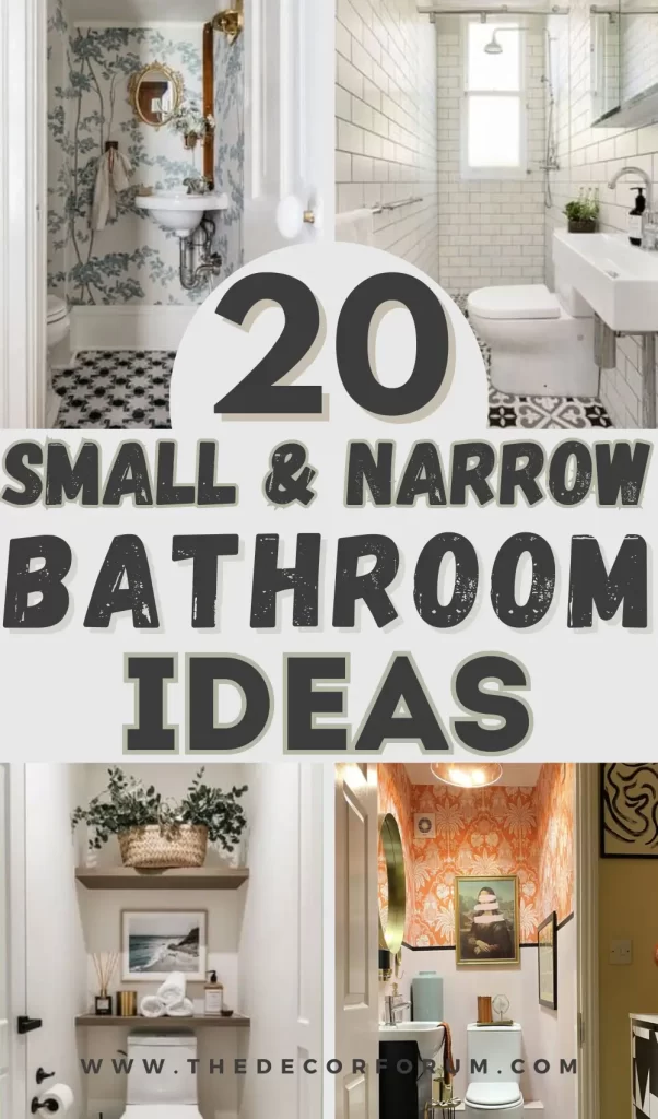 20 small and narrow bathroom ideas you will love