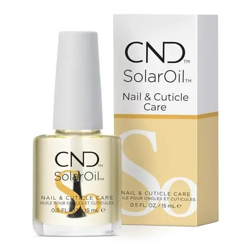 Hydrating CND Solar Oil for cuticles—essential nail care product to strengthen nails and keep cuticles moisturized for a healthy manicure.