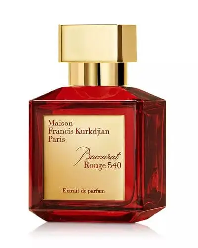 Elegant Baccarat Rouge 540 perfume bottle, a perfect holiday gift for luxury scent enthusiasts