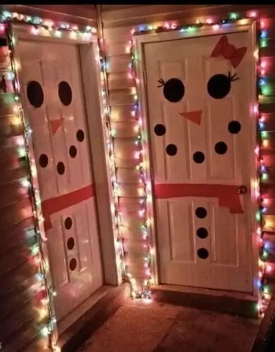 Christmas door decoration ideas for kids rooms, easy christmas decoration ideas for doors