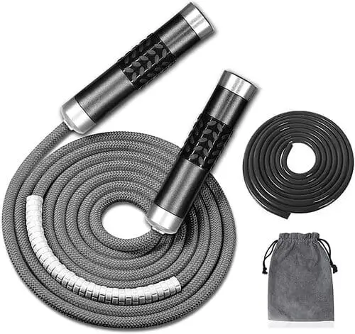 Weighted jump rope to lose weight faster doing cardio. Put in christmas fitness gift basket for men