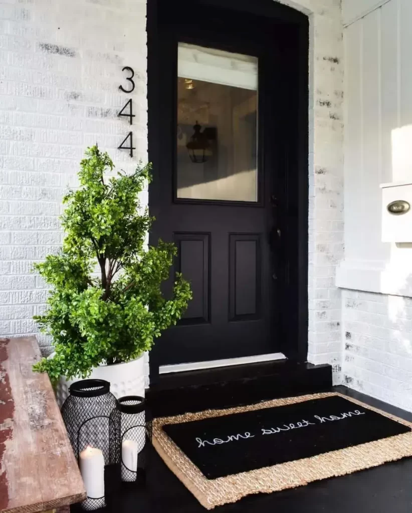 Cute front door decor ideas for apartment