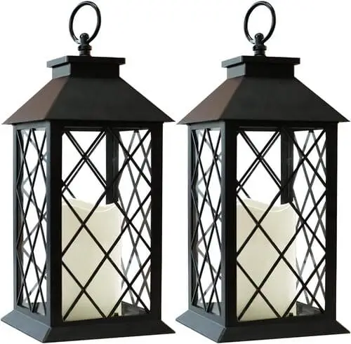 Lanterns spruce up your apartment entryway for a cute look