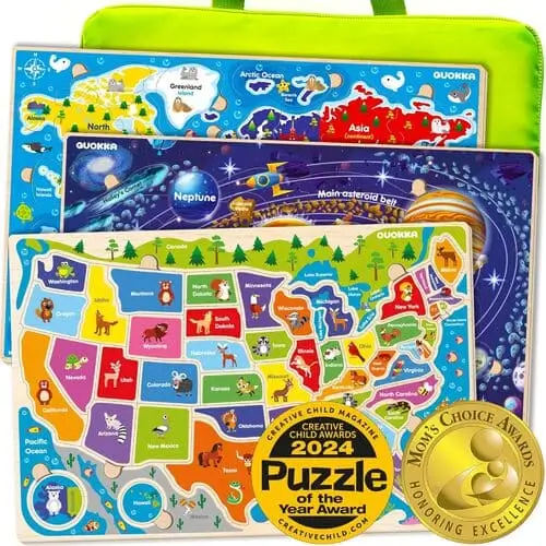 Educational puzzles make excellet Christmas gift ideas for 4 year olds