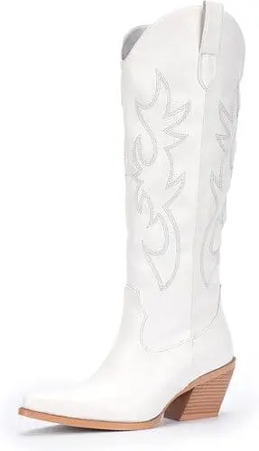 White coastal cowgirl boots make for an amazing gift