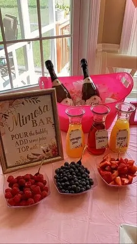 Set up a cute DIY valentine's mimosa bar your friends and loved ones will obsess over for valentine's day