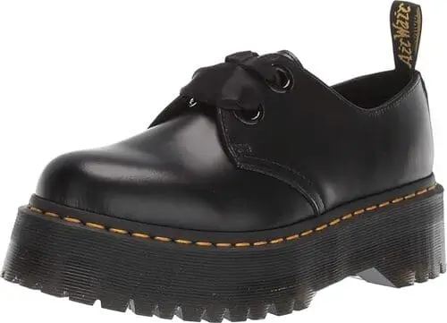 Dr. Martens Holly Oxfords with platform soles, a durable and stylish gift perfect for dark academia and Wednesday Addams-inspired outfits.