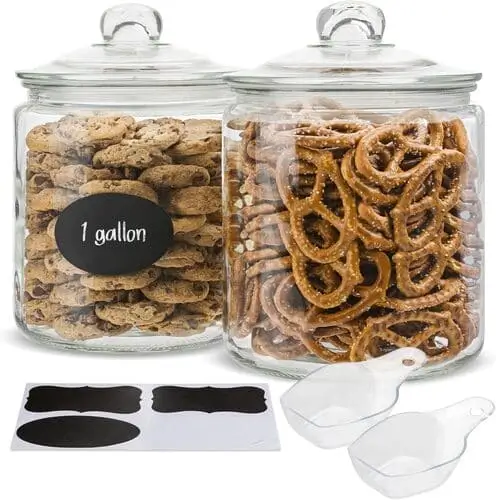 Gallon jars perfect for Valentine's cereal bar