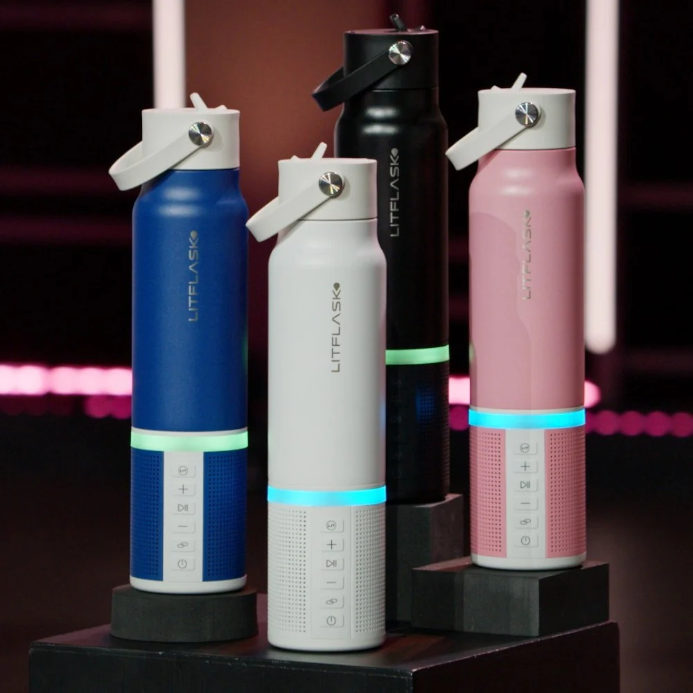 LitFlask Smart Water Bottle, one of Oprah's favorite things, a tech-savvy hydration tracker perfect for travelers and on-the-go lifestyles.