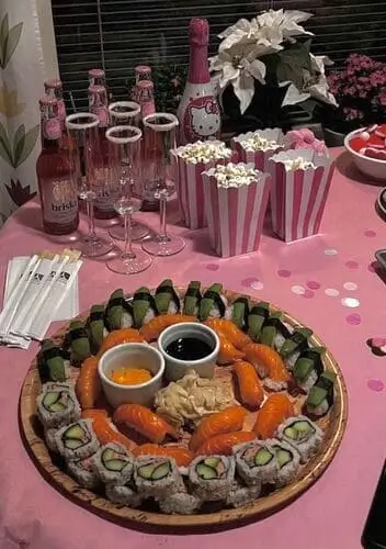 Host a valentine's sushi lunch for family and friends